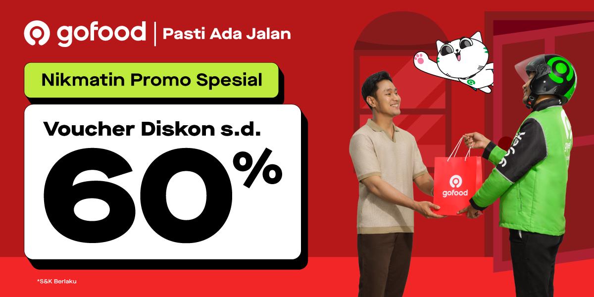 Promo 60% buat GoFood-in menu favorit! ✨