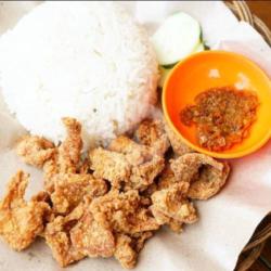 Paket Nasi Kulit Goreng Kremes