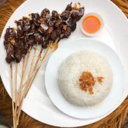 Sate Kambing Asli   Lontong/nasi