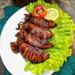 Nasi Cumi Bakar Komplit