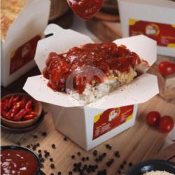 Nasi Ayam Crispy Toping Bbq