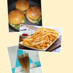 Beef Burger Ice Kopi Thai Tea French Fries