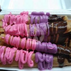 Banana Roll Toping Strawberry Chocolate Taro