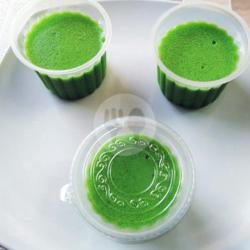 Puding Cup Pandan Asli