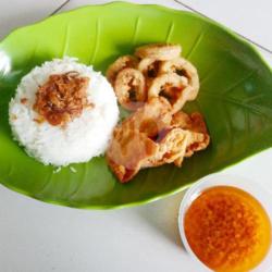 Nasi Kulit Krispy   Cumi Bang Dafa