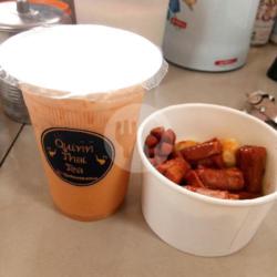 Paket Sosis, Bakso Ikan Goreng   Thai Tea Original