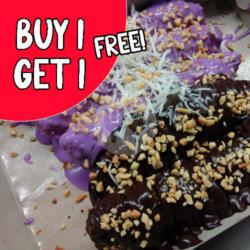 Pisang Krispi Cokelat Taro Lumer