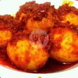 Nasi Rames Telur Balado   Perkedel