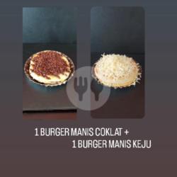 1 Burger Manis Coklat   1 Burger Manis Keju