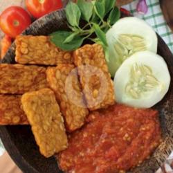 Sambelan Tempe Tahu Penyet, Sambal Bawang, Tanpa Nasi