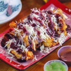 Pisang Goreng Keju Saus Blueberry