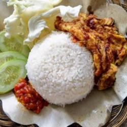 Paket Telur Dadar Bakar, Sambal Lalap   Nasi