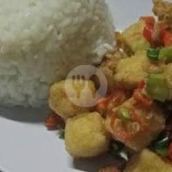 Nasi Tahu Cabe Garam   Telur