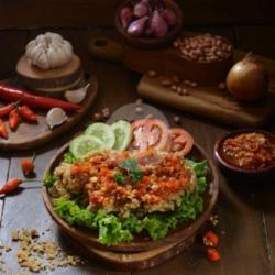Geprek Crispy Sambal Kacang Rice Set