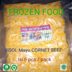 Frozen Food Risol Cornet Beef Isi 6 Pcs / Pack