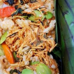 Nasi Bakar Ayam Suwir Pete