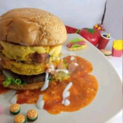 Burger Telur   Sosis   Keju