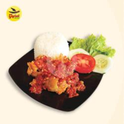 Bakwan Geprek Sambal Bawang Nasi