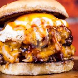 Egg Barbeque Cheesy Burger