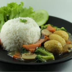 Nasi Ayam Brokoli Telur Puyuh