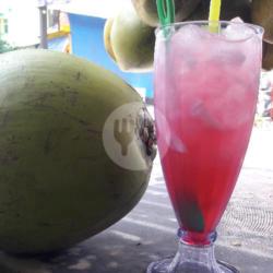 Es Kelapa Sirup Merah