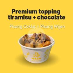 Pisang Coklat Topping Tiramisu   Chocolate