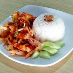 Nasi Udang Saos Mentaga