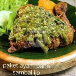 Ayam Penyet Dada Nasi Sambel Ijo