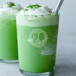 Es Green Tea Latte Float Vanila Cream