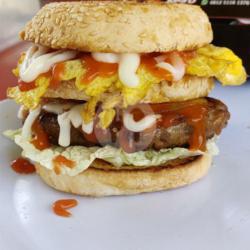 Burger Double Patty Telur