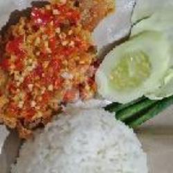 Geprek Exprezz 1 (paket Nasi   Paha Bawah Crispy / Sayap Crispy)