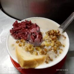 Bubur Kacang Ijo Ketan Item Roti