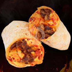 Spicy Mac & Cheese Beef Burrito
