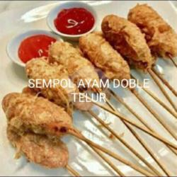 15 Tusuk Sempol Ayam Telur Doble