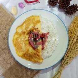 Nasi Telur Dadar Bumbu