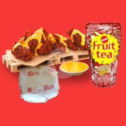 Paket Nasi Chicken Wings   Fruit Tea