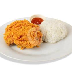 Ayam Kentucky Paha Atas   Nasi