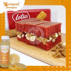 Martabak Redvelvet Cream Cheese Biscuit Lotus Biscoff (large)    Orient Lemon Squash Single