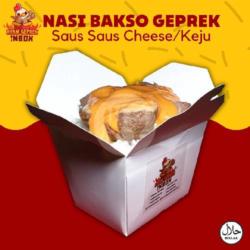 Nasi Bakso Geprek Saus Cheese/keju