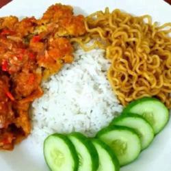 Nasi Indomie Ayam Geprek