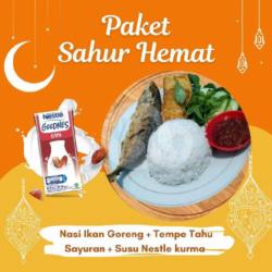 Paket Sahur Ikan Goreng Tahu Tempe   Susu Kurma