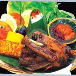 Nasi Timbel Bebek Goreng / Bakar