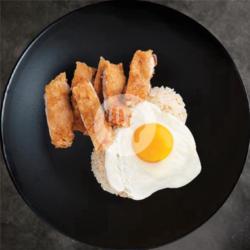 Chicken Cutlet (original / Red) With Garlic Butter Rice