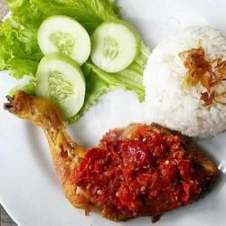 Nasi Putih Ayam Bakar Geprek