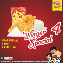 Sayap Winger   Nasi  (m)   Fruit Tea