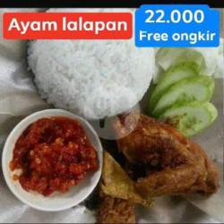 Ayam Lalapan Sambal Nikmat   Nasi   Orange Drink / Es Teh