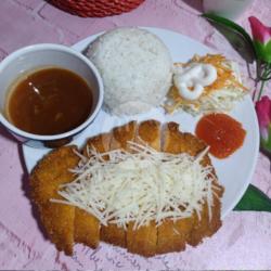 Nasi Chicken Katsu Keju