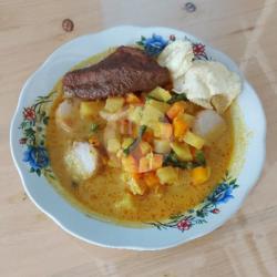 Lontong Sayur Sehat Kuah Susu   Tahu Semur (sehat Dan Halal)