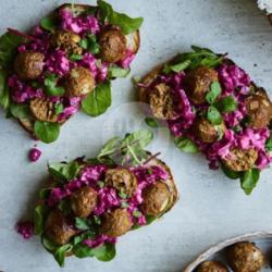 Swedish Meatballs And Beetroots Salad