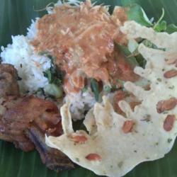 Nasi Pecel Tumpang Ayam Goreng